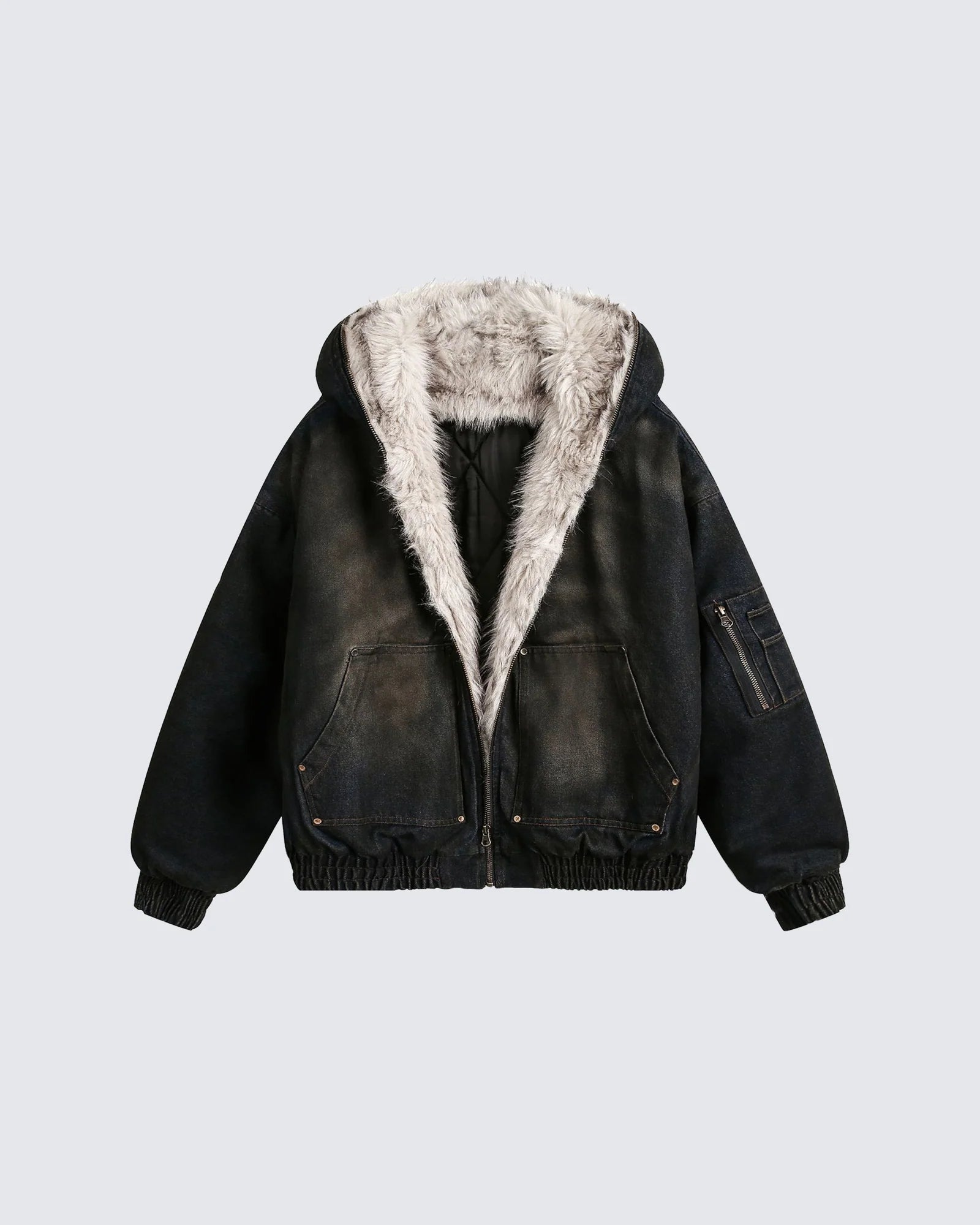 Vintage Distressed Hooded Jacket – Street Dread