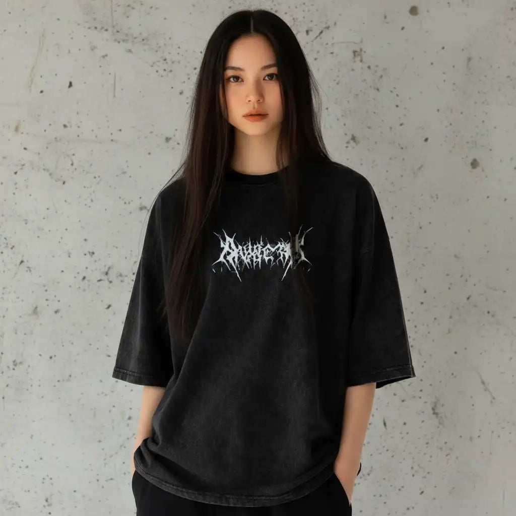 Restless Acid-Wash Tee – Black