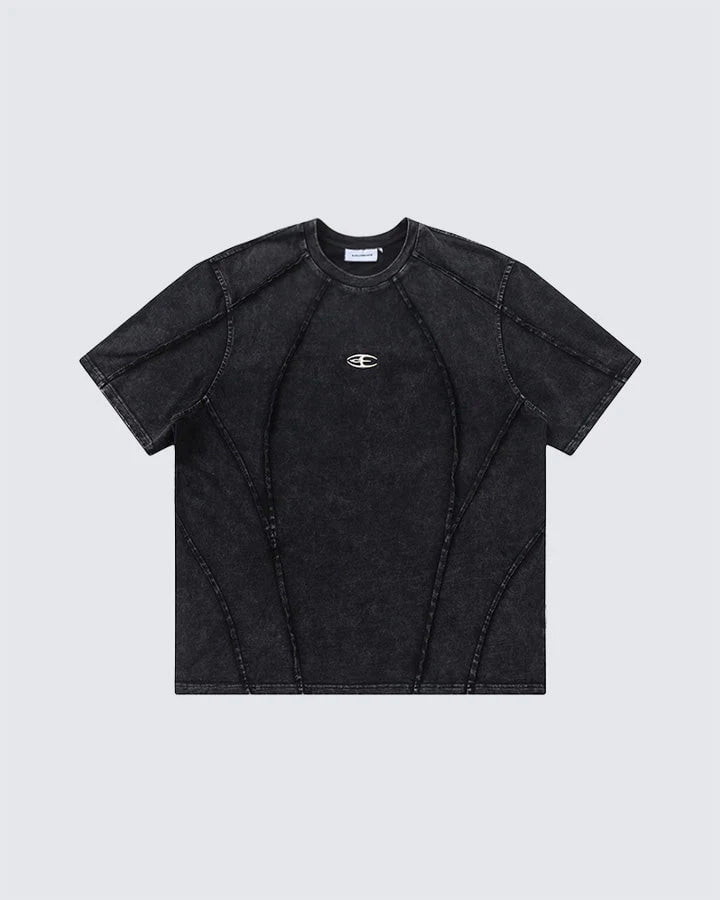 Split Raw Edge Short Sleeve T-Shirt