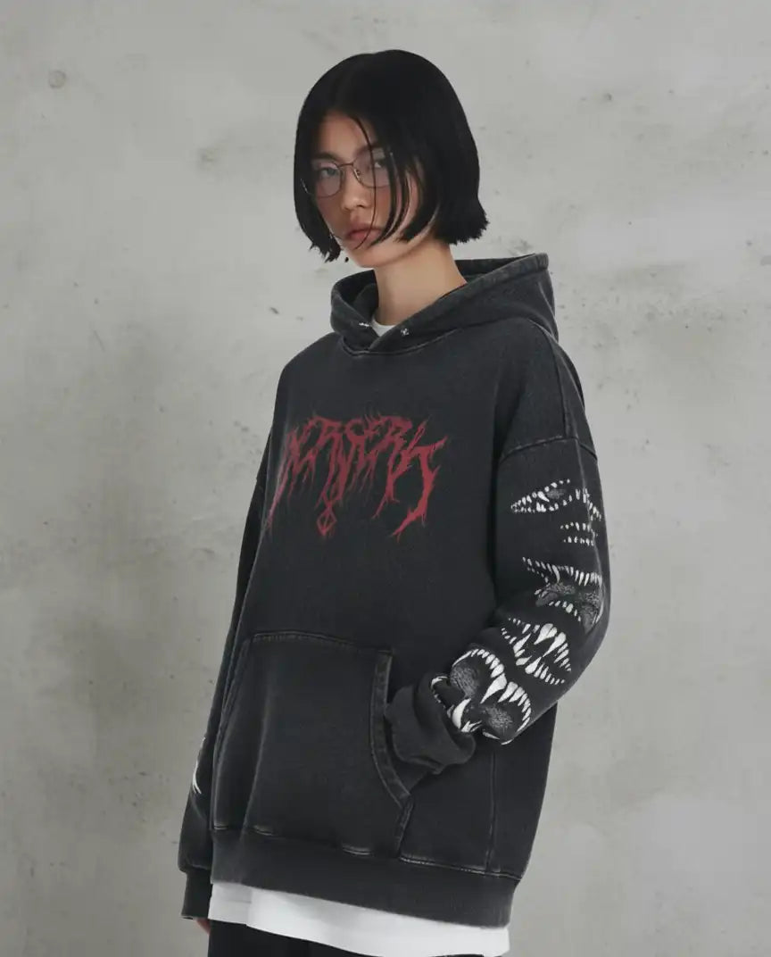 Berserk Chaos Hoodie – Washed Black