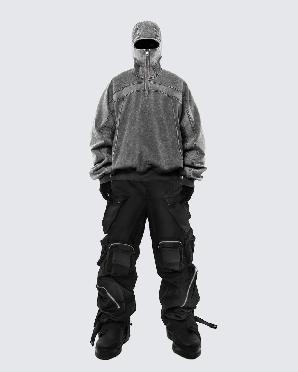 Shadow Ninja Balaclava Hoodie – Washed Edition