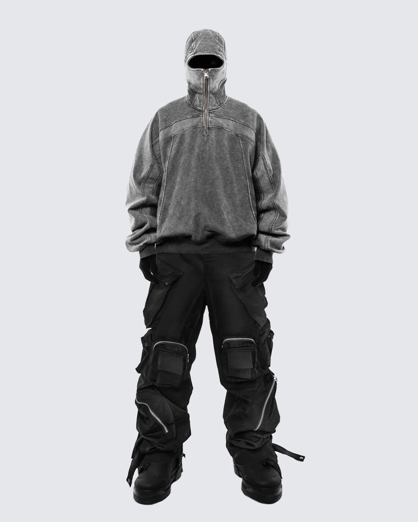 Shadow Ninja Balaclava Hoodie – Washed Edition