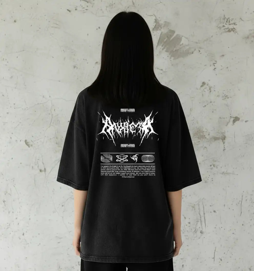 Restless Acid-Wash Tee – Black