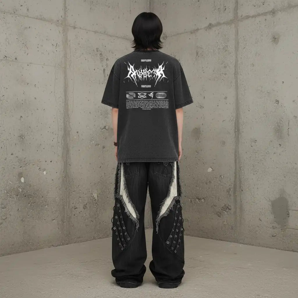 Restless Acid-Wash Tee – Black