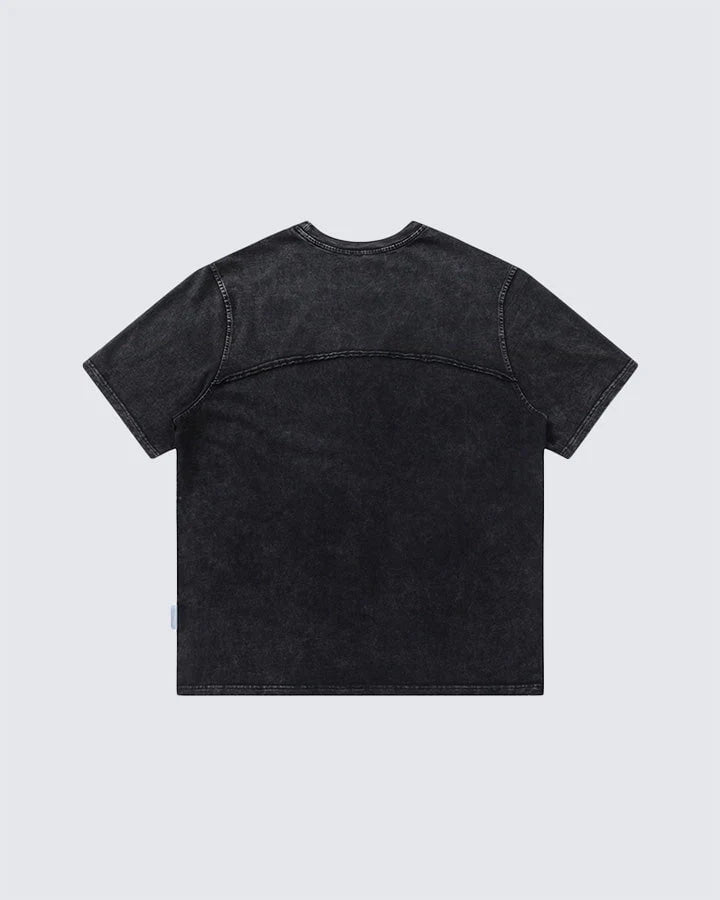 Split Raw Edge Short Sleeve T-Shirt