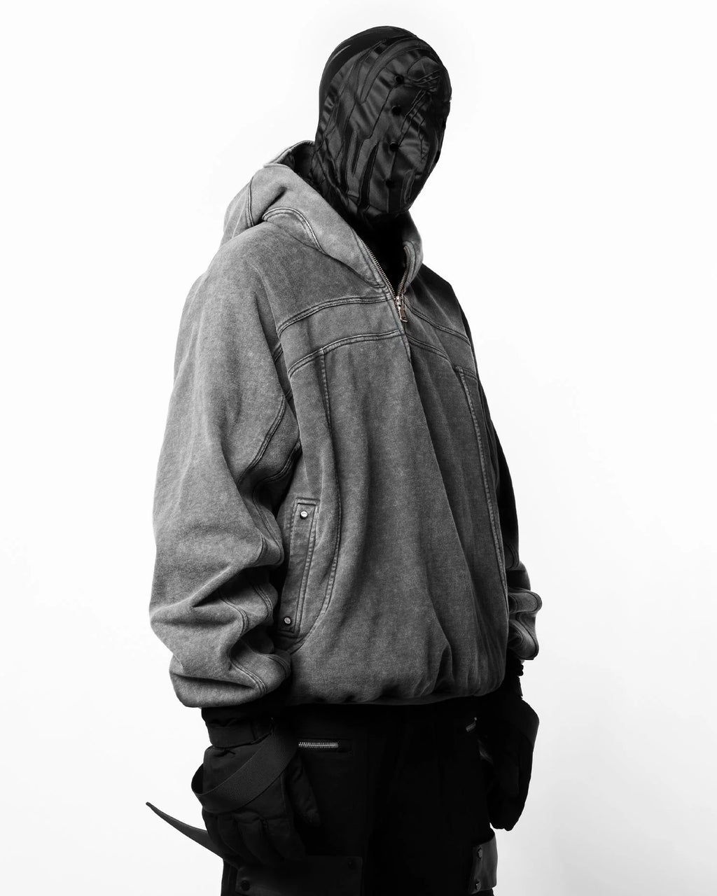 Shadow Ninja Balaclava Hoodie – Washed Edition