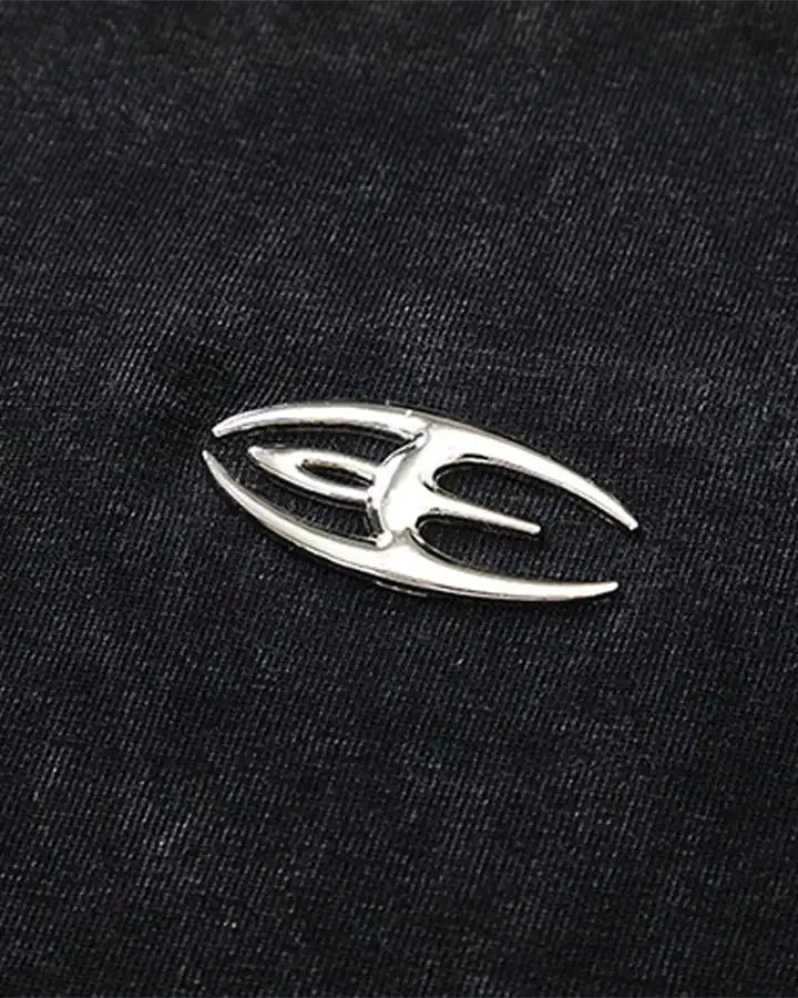 Split Raw Edge Short Sleeve T-Shirt