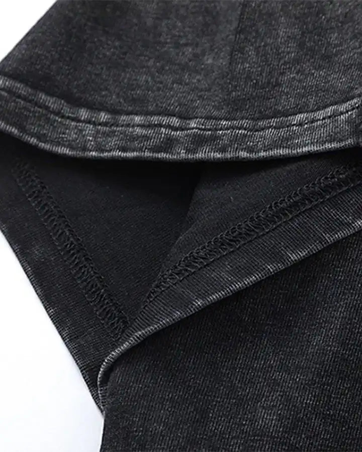 Split Raw Edge Short Sleeve T-Shirt