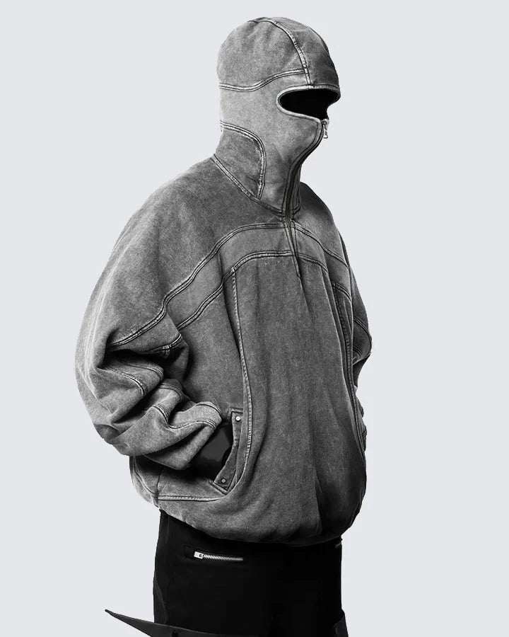 Shadow Ninja Balaclava Hoodie – Washed Edition