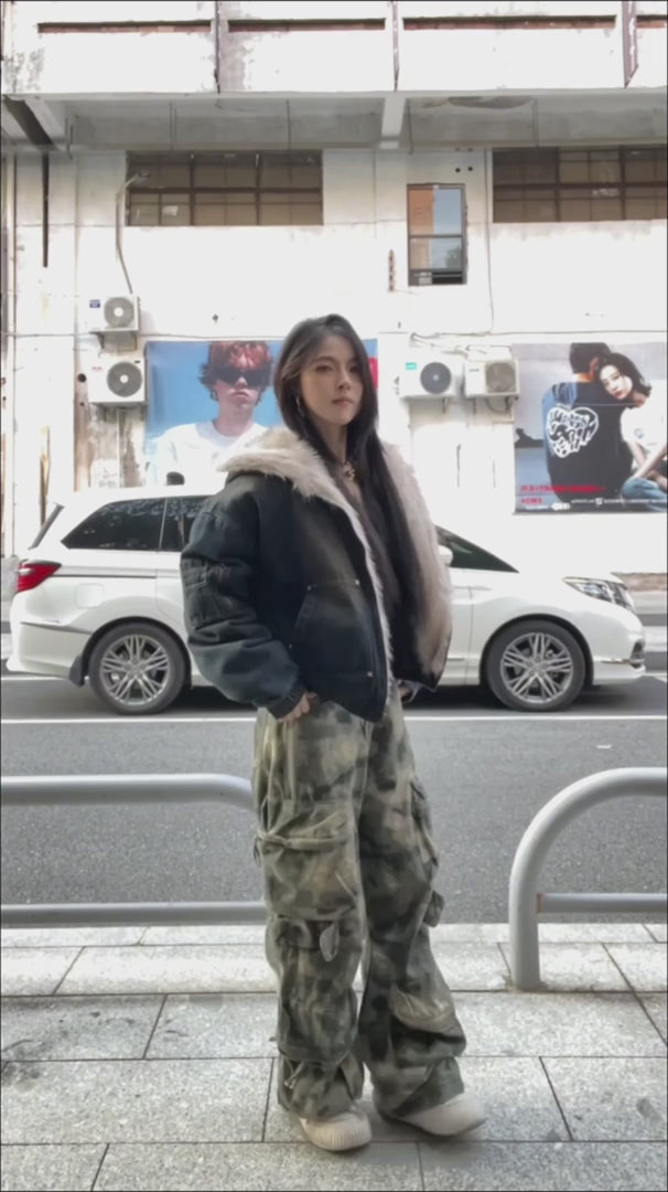 Vintage Distressed Hooded Jacket